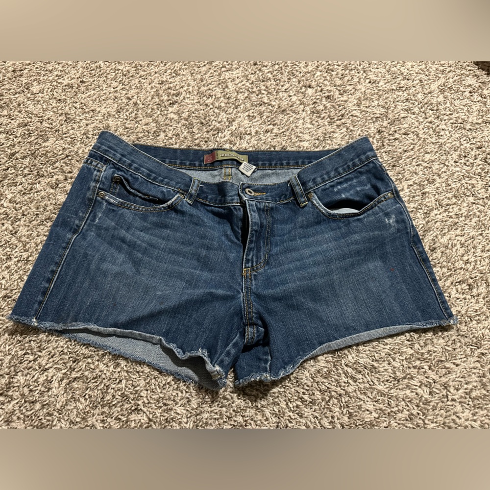 Old Navy Classic Blue Denim Frayed Shorts